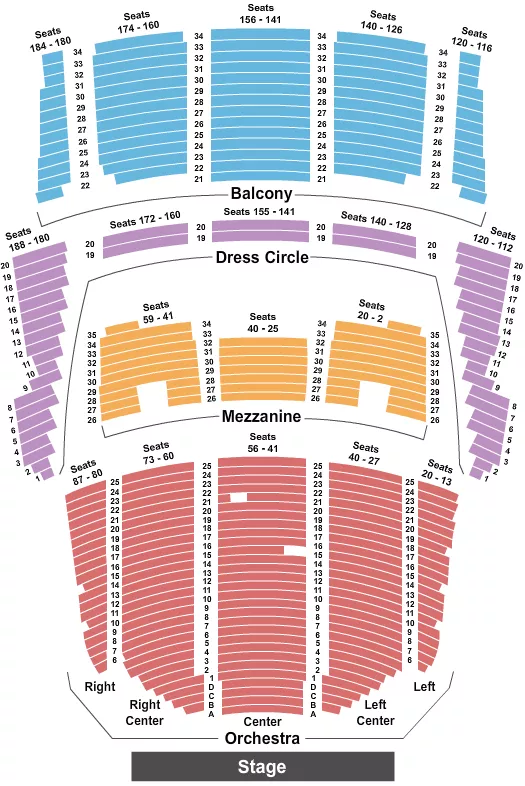 End Stage Seating Map