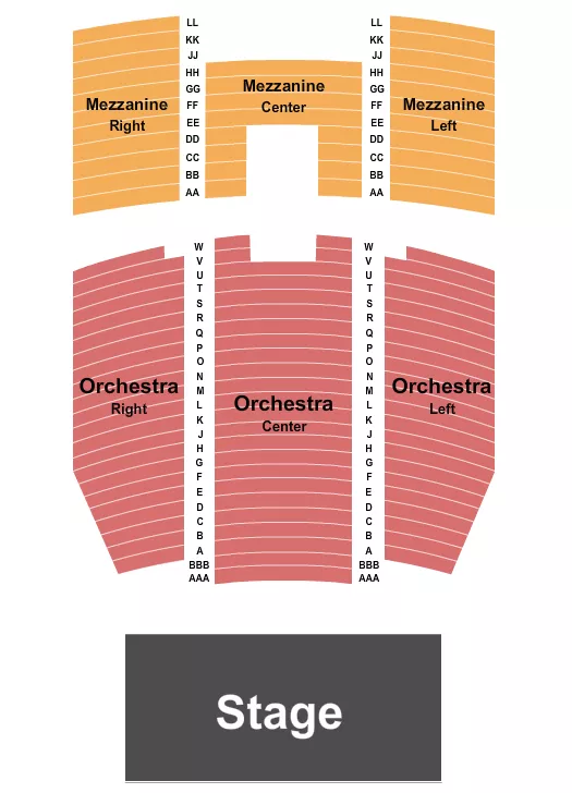 seating chart for Queen Elizabeth Theatre - Toronto - Endstage No Sides - eventticketscenter.com