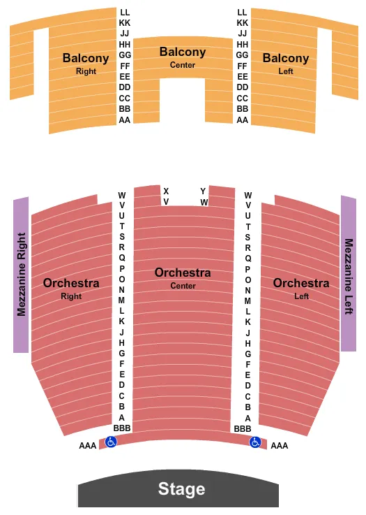 seating chart for Queen Elizabeth Theatre - Toronto - Endstage 2 - eventticketscenter.com