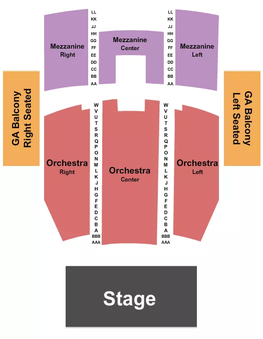 seating chart for Queen Elizabeth Theatre - Toronto - Endstage Reserved - GA Seated Balc - eventticketscenter.com