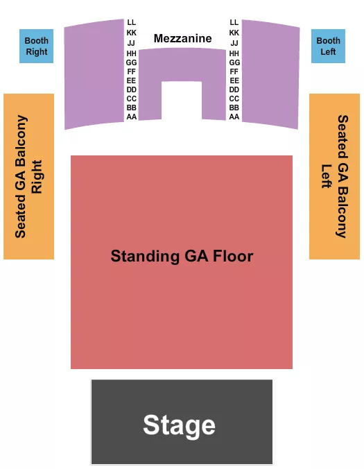 seating chart for Queen Elizabeth Theatre - Toronto - GA Floor/Seated GA Balcony - eventticketscenter.com