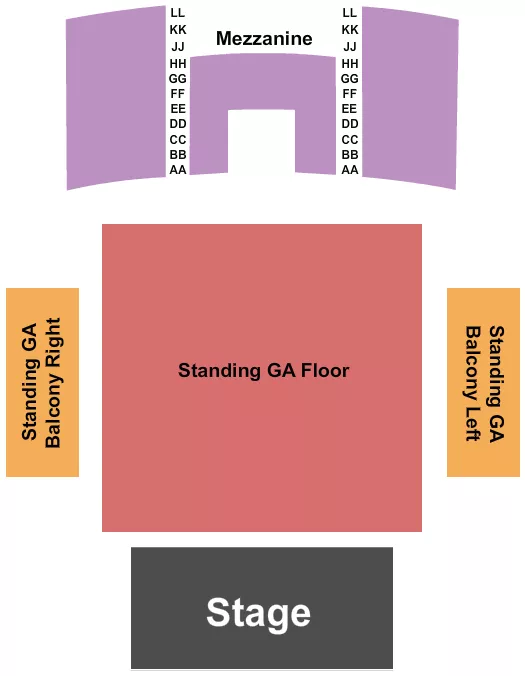 seating chart for Queen Elizabeth Theatre - Toronto - GA Flr & GA/Rsvd Balcony - eventticketscenter.com