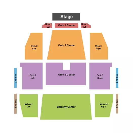seating chart for RCU Theatre - Pablo Center at the Confluence - End Stage 2 - eventticketscenter.com