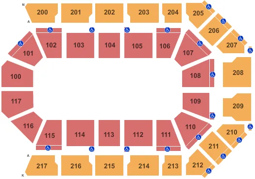 seating chart for Mechanics Bank Arena - Open Floor - eventticketscenter.com