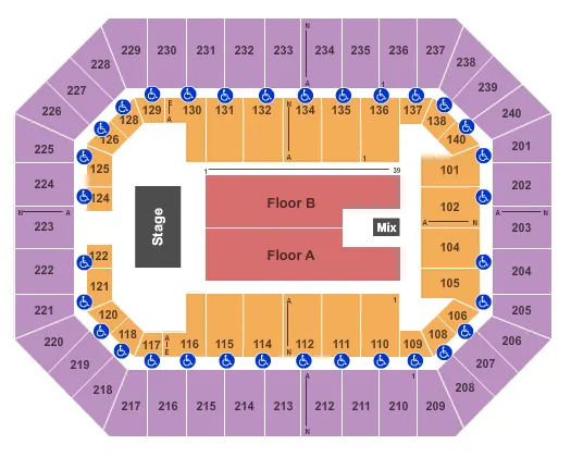 Barry Manilow Seating Map