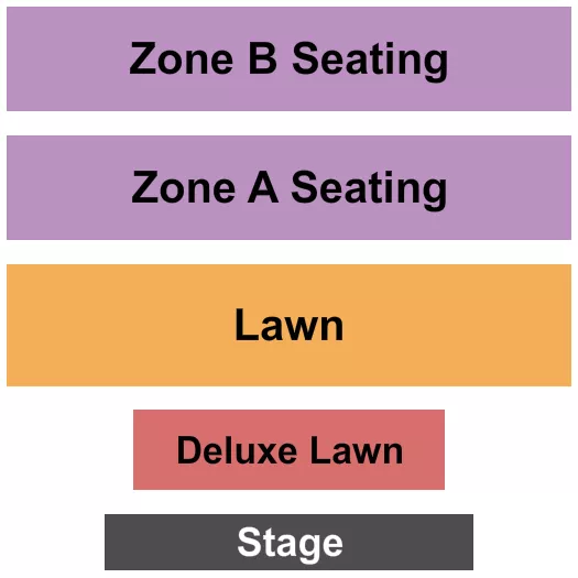 DroneArt Seating Chart at Randall's Island Park. The chart shows the main floor/stage with seating options surrounding it, which are color coded