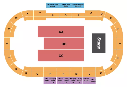 seating chart for Rath Eastlink Community Centre - Endstage 2 - eventticketscenter.com
