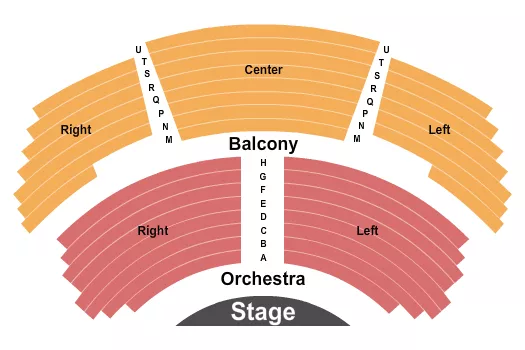 seating chart for Joan B. Kroc Theatre - Endstage - eventticketscenter.com
