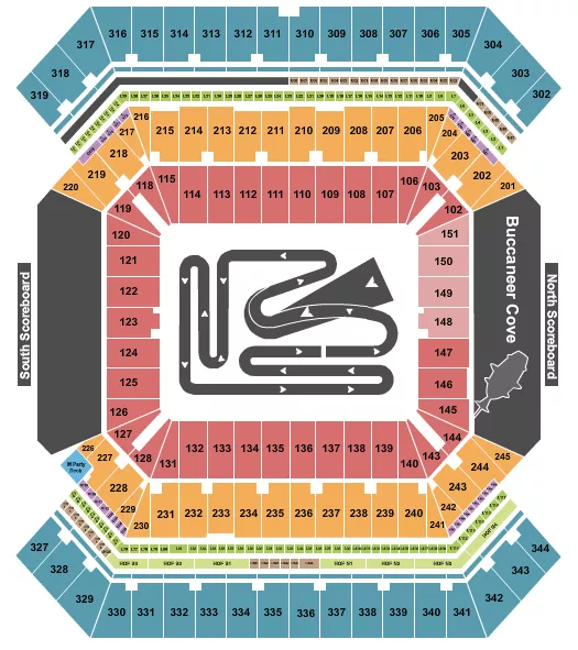 seating chart for Raymond James Stadium - AMA Supercross - eventticketscenter.com