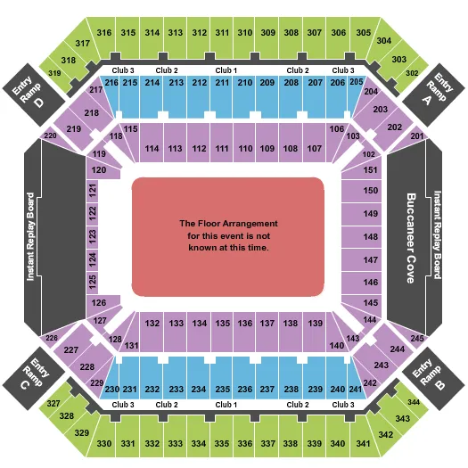 seating chart for Raymond James Stadium - Generic Floor - eventticketscenter.com