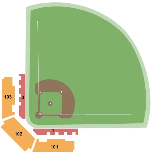 seating chart for Red and Charline McCombs Field - Softball - eventticketscenter.com
