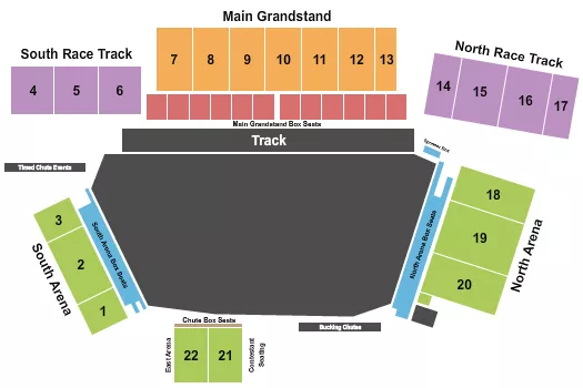 seating chart for Red Bluff Round-Up - Rodeo 2 - eventticketscenter.com