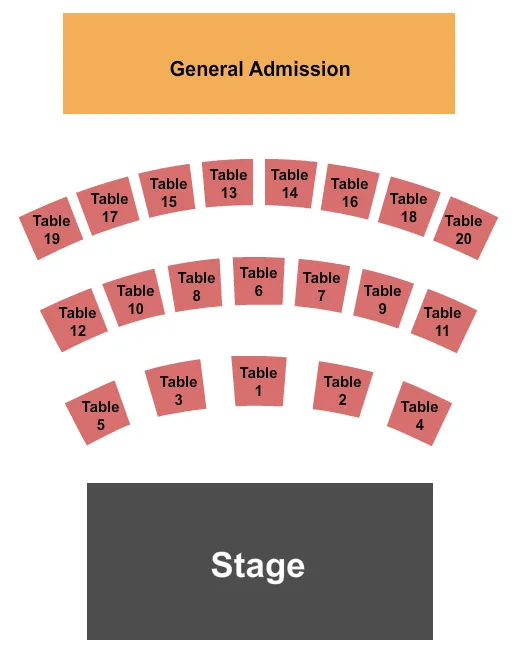 seating chart for Red River Station BBQ - End Stage - eventticketscenter.com