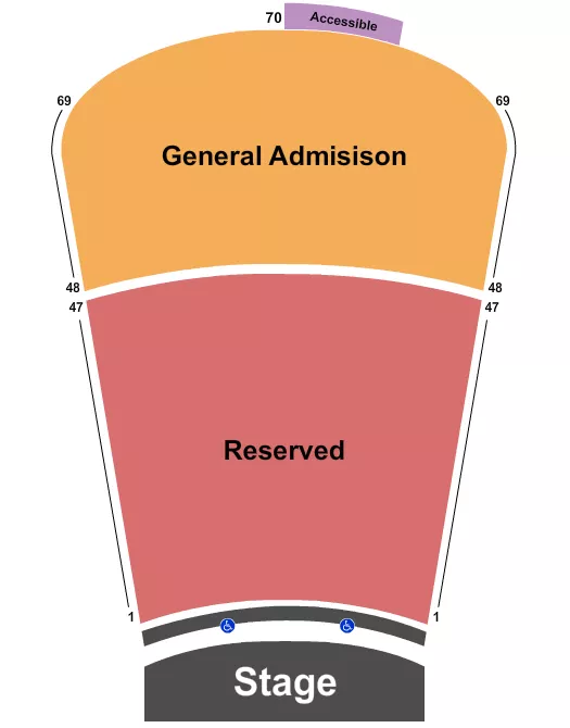 seating chart for Red Rocks Amphitheatre - Endstage RSV 1-47 And GA 48-69 - eventticketscenter.com