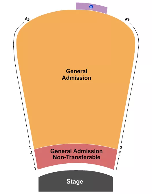 seating chart for Red Rocks Amphitheatre - GA 2 - eventticketscenter.com