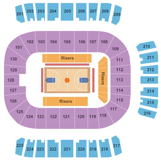 seating chart for Reed Arena - Basketball - eventticketscenter.com