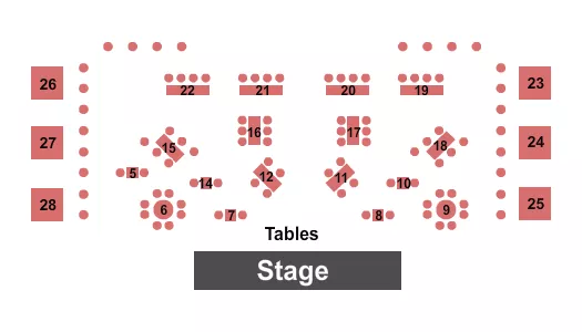 seating chart for Reedley Opera House - Endstage Tables - eventticketscenter.com