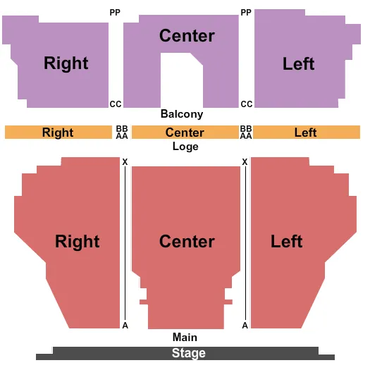 seating chart for Reg Lenna Civic Center - End Stage - eventticketscenter.com