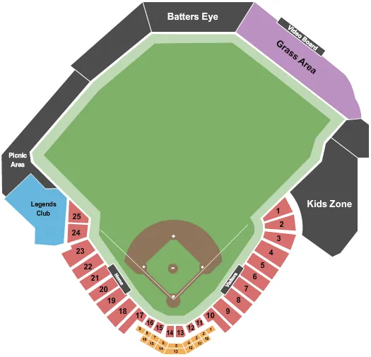 seating chart for Regency Furniture Stadium - Baseball - eventticketscenter.com