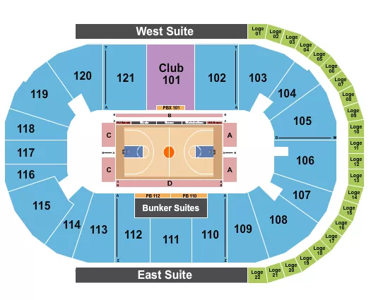 seating chart for Regions Arena - Basketball - Globetrotters - eventticketscenter.com
