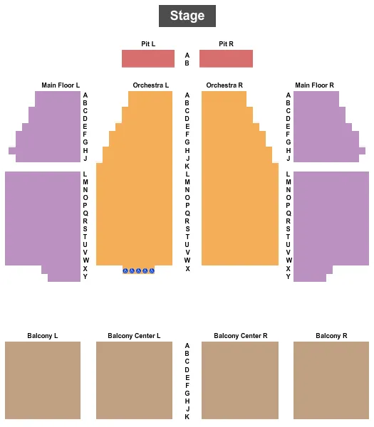 seating chart for Renaissance Theatre - OH - End Stage - eventticketscenter.com