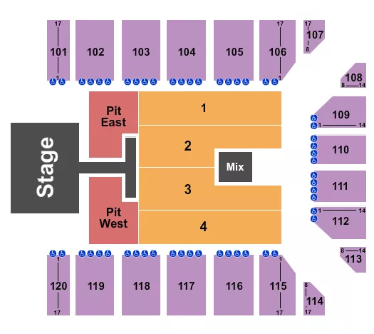 seating chart for Reno Events Center - Greta Van Fleet - eventticketscenter.com