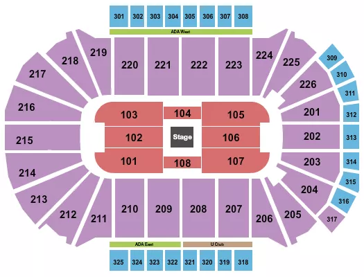 seating chart for Resch Center - Center Stage 2 - eventticketscenter.com