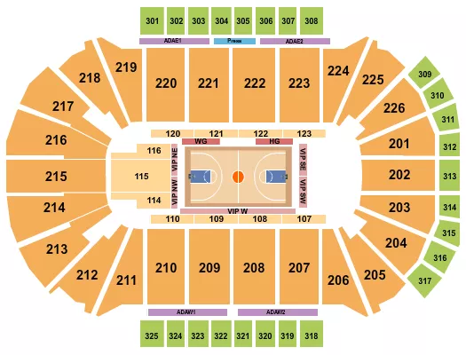 seating chart for Resch Center - Harlem Globetrotters 2 - eventticketscenter.com