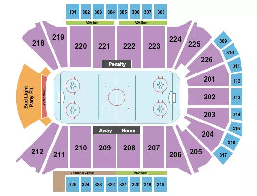 seating chart for Resch Center - Hockey 2 - eventticketscenter.com