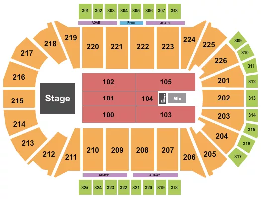 seating chart for Resch Center - Sugarland - eventticketscenter.com