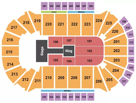 seating chart for Resch Center - WWE 2 - eventticketscenter.com