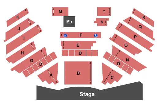 seating chart for Resorts Atlantic City - Superstar Theater - Endstage 2 - eventticketscenter.com