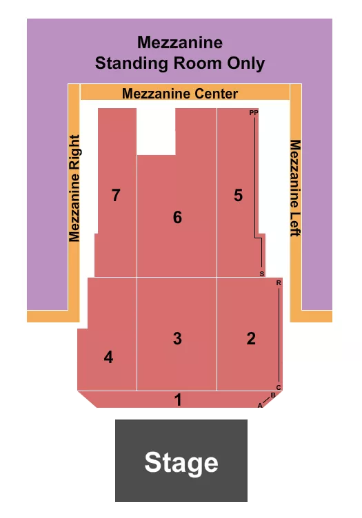 seating chart for Revel Entertainment Center - Endstage 2 - eventticketscenter.com