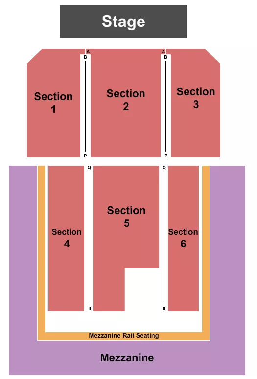 seating chart for Revel Entertainment Center - Endstage Mezz - eventticketscenter.com