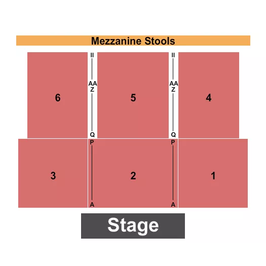 seating chart for Revel Entertainment Center - Reserved & Mezz 2 - eventticketscenter.com