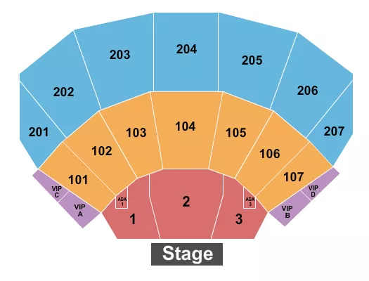 seating chart for Ovation Hall at Ocean Resort Casino  - Endstage Reserved w/ VIPs - eventticketscenter.com