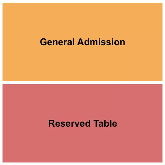 GA/Reserved Seating Chart at Revival Room at The Southgate House Revival. The chart shows the main floor/stage with seating options surrounding it, which are color coded