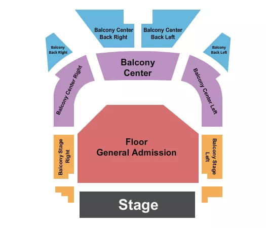 seating chart for Revolution Hall - Portland - GA Floor/RSV Balc 2 - eventticketscenter.com