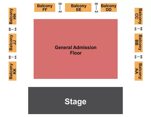 seating chart for Revolution Hall - Portland - GA Floor/RSV Balc - eventticketscenter.com