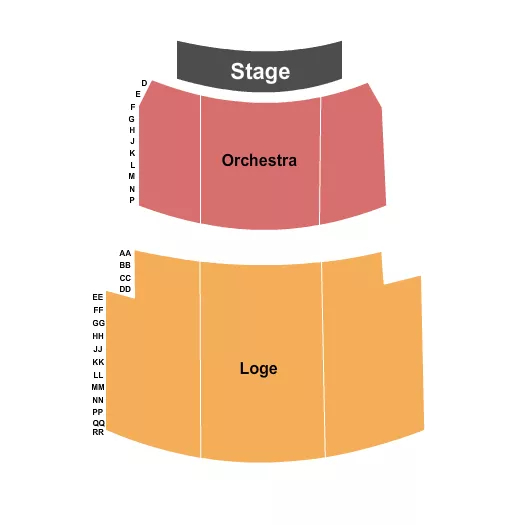 seating chart for Rialto Center For The Performing Arts - End Stage - eventticketscenter.com