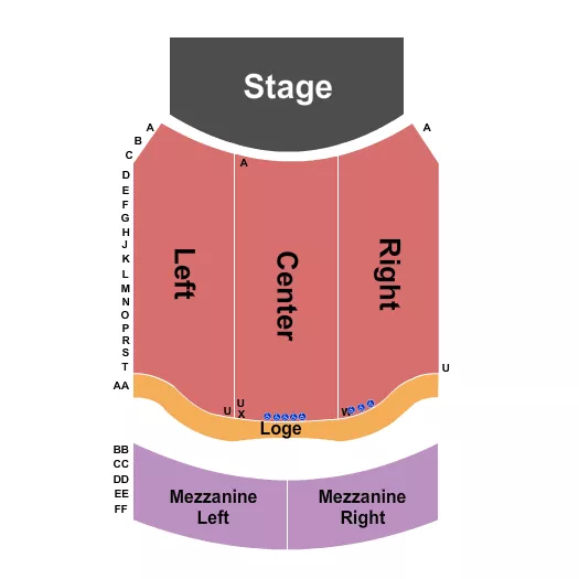 seating chart for Rialto Theatre - Tacoma - Endstage 2 - eventticketscenter.com