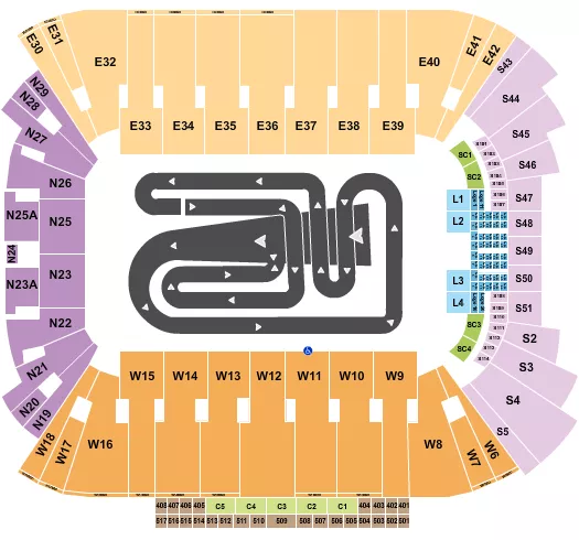 seating chart for Rice Eccles Stadium - AMA Supercross - eventticketscenter.com