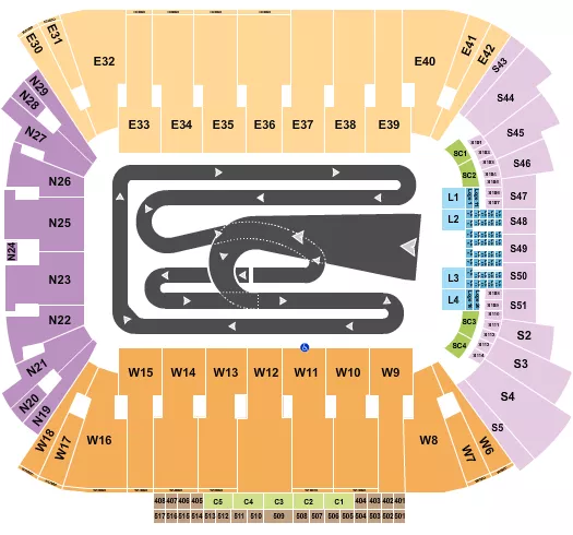 seating chart for Rice Eccles Stadium - AMA Supercross - eventticketscenter.com