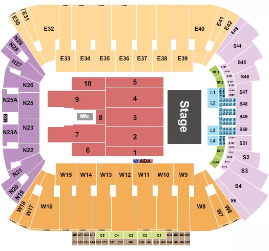 seating chart for Rice Eccles Stadium - George Strait - eventticketscenter.com