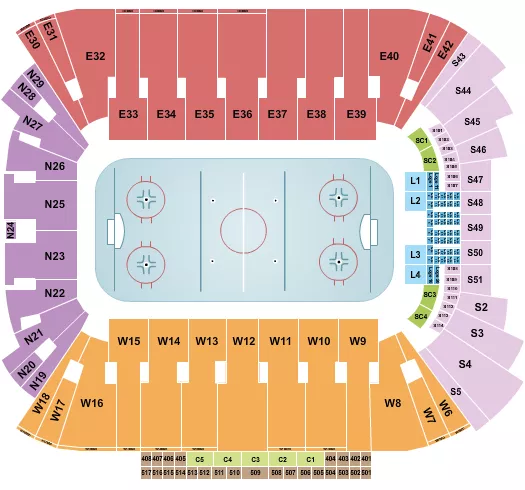 seating chart for Rice Eccles Stadium - Hockey - eventticketscenter.com