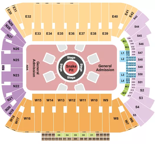seating chart for Rice Eccles Stadium - Metallica - eventticketscenter.com