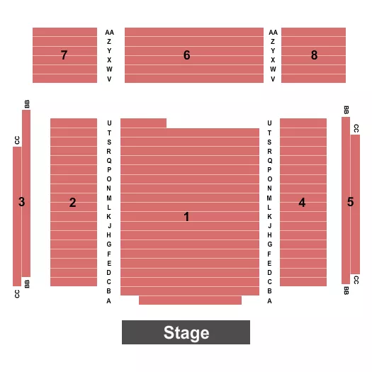 seating chart for Richard G. Hardy Performing Arts Center - Endstage - eventticketscenter.com