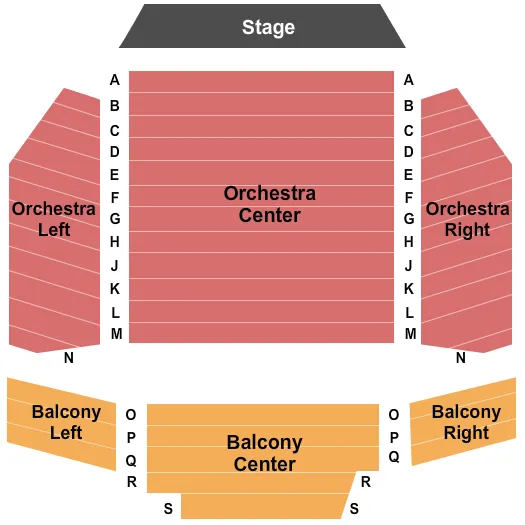 seating chart for Richard J. Ernst Theatre - End Stage - eventticketscenter.com