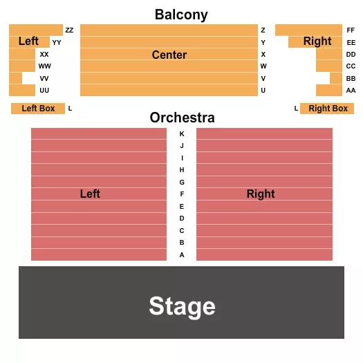 seating chart for Richey Suncoast Theatre - End Stage - eventticketscenter.com