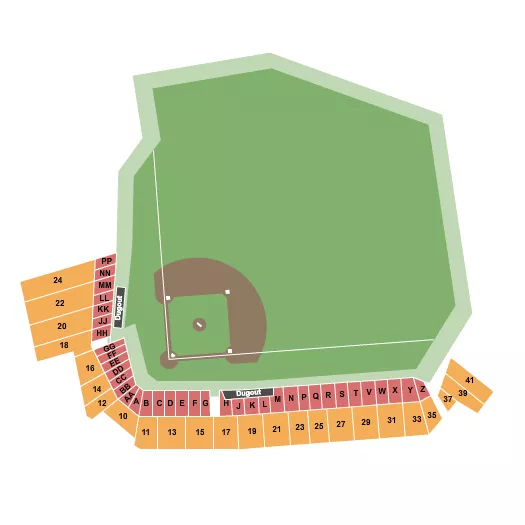 seating chart for Rickwood Field - Baseball - eventticketscenter.com